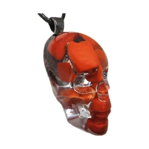 Skull Necklace Jasper Gemstone