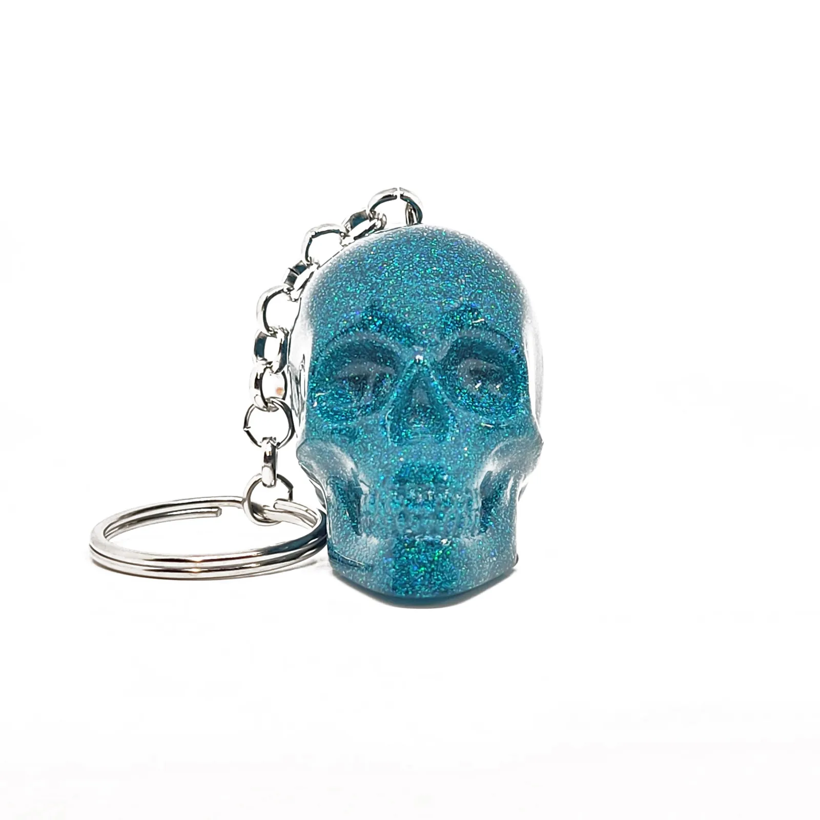 Boho Skull Keychain Teal - Turquoise, Unique, Charming Skull Keychain For Women